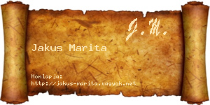 Jakus Marita névjegykártya